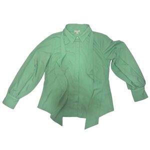 Riley & Rae Mint Green Tie-Neck Blouse